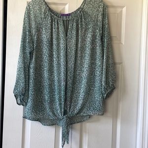 Tie front keyhole top